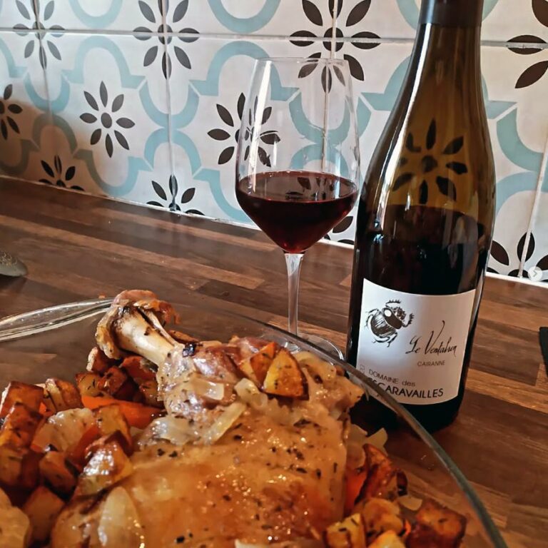 Epaule d'agneau confite et Cairanne Ventabren, domaine des Escaravailles